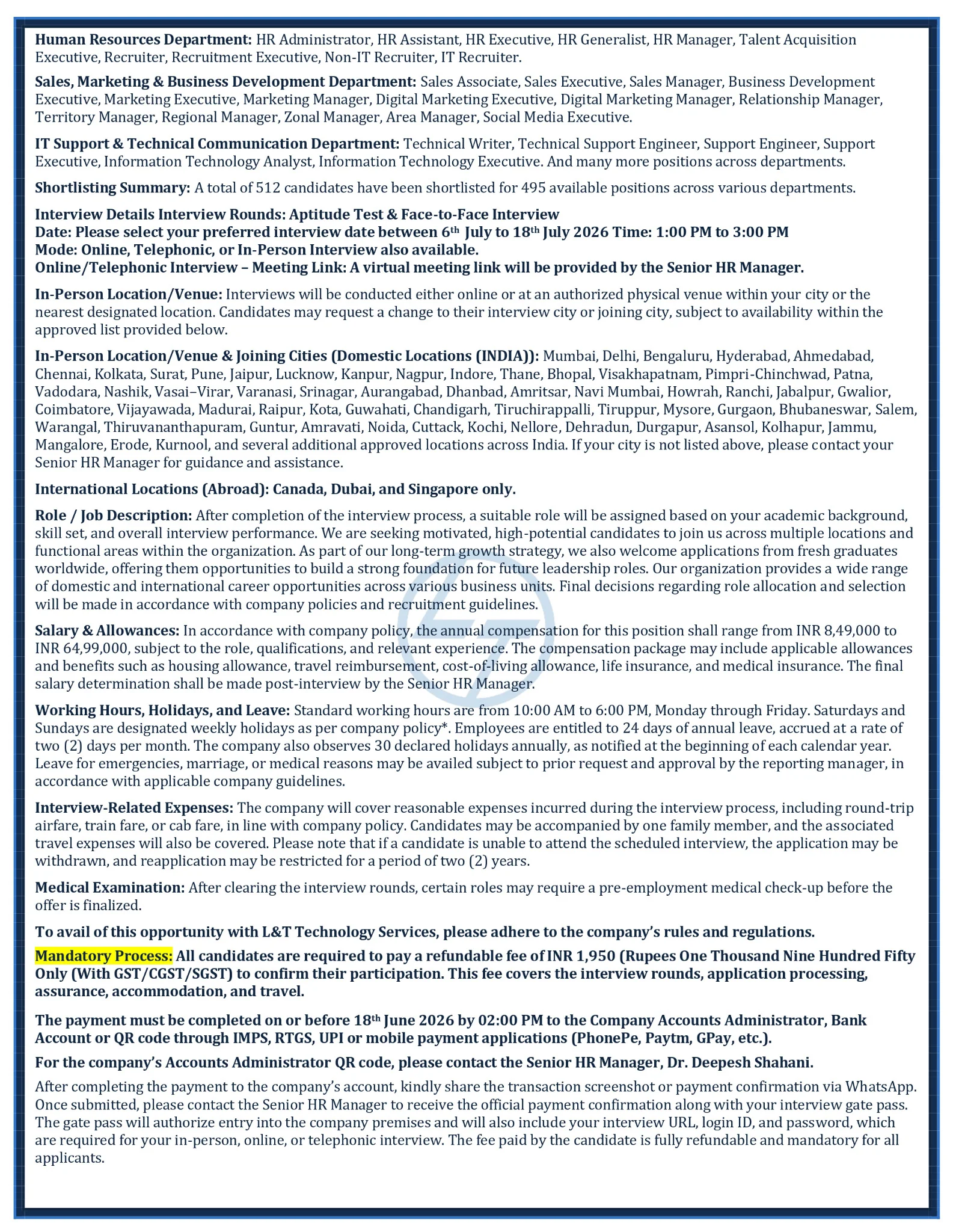 Interview Letter Page 2